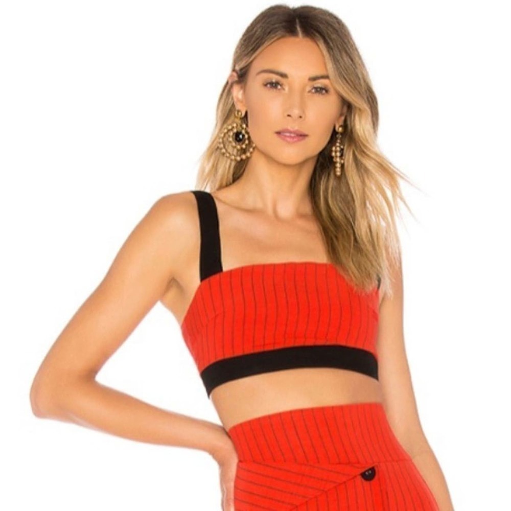 H:ours Revolve Pinstripe Crop Top
